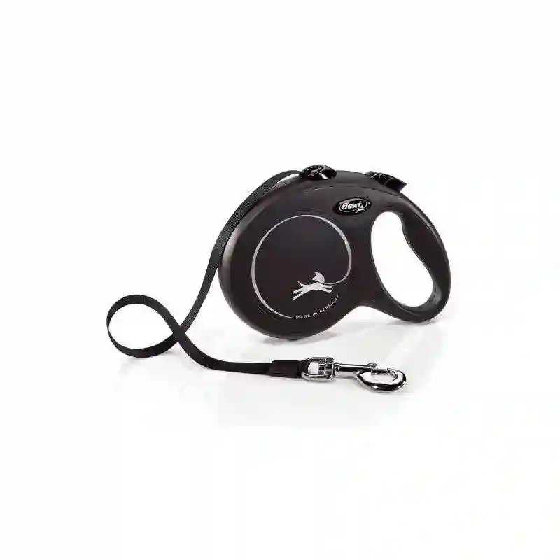 Flexi Nuevo Básico Correa Extensible Negra Cinta