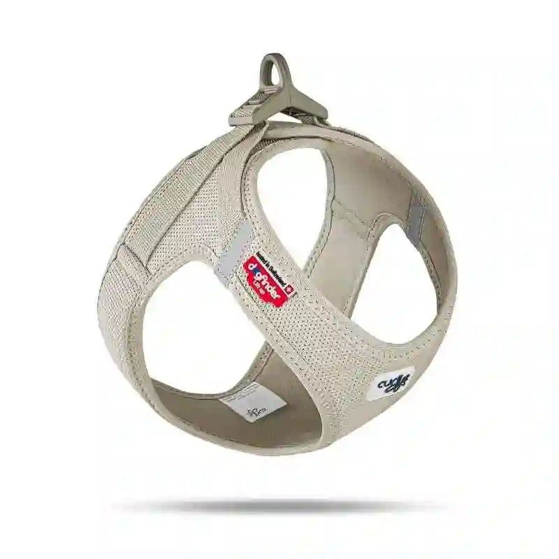 Curli Arnés de malla de aire Broche Light Tan Perla