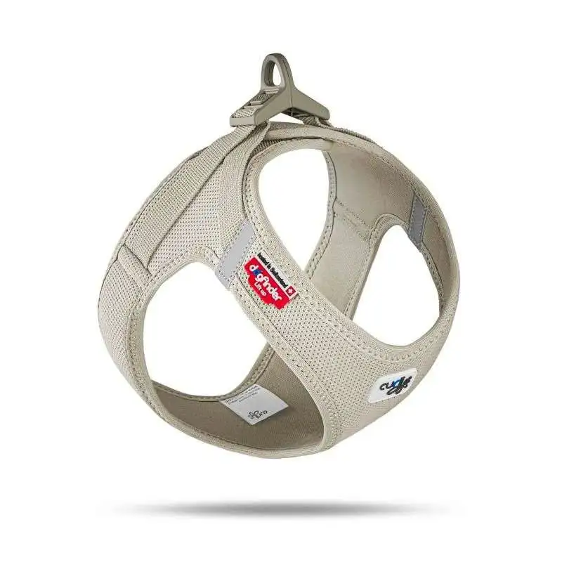Curli Arnés de malla de aire Broche Light Tan Perla