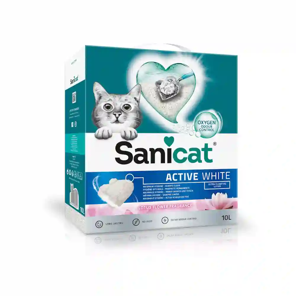 Arena Aglomerante Sanicat Active White - Flor de loto 6L