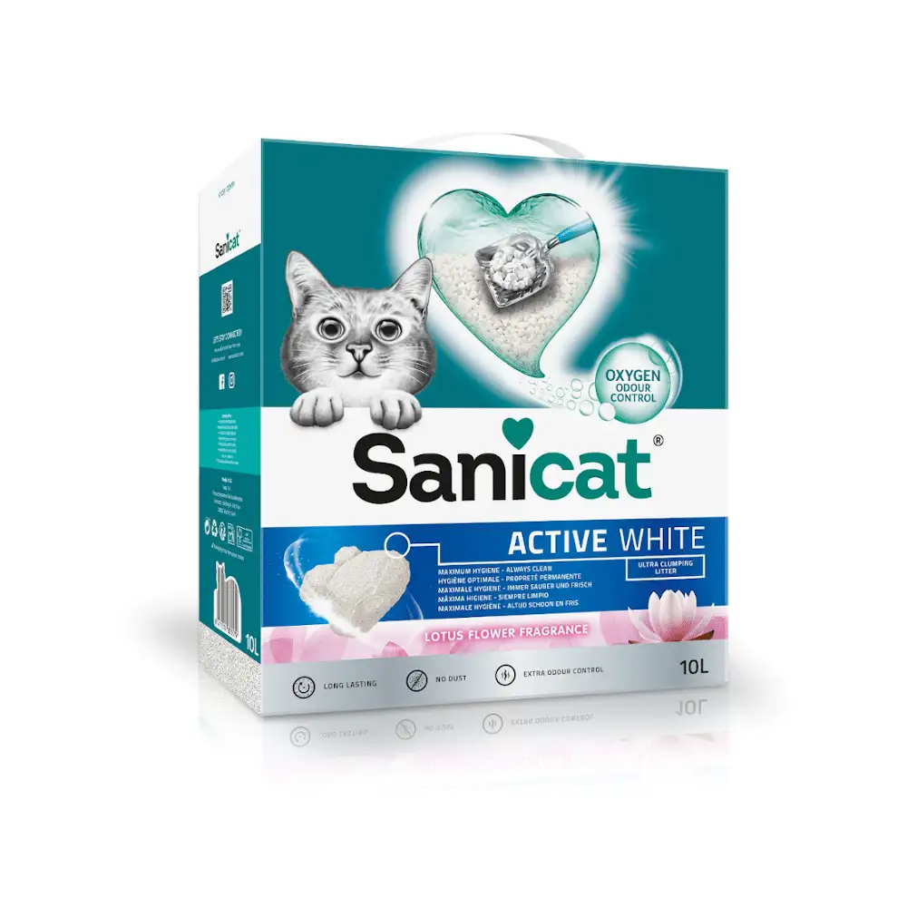 Arena Aglomerante Sanicat Active White - Flor de loto 6L