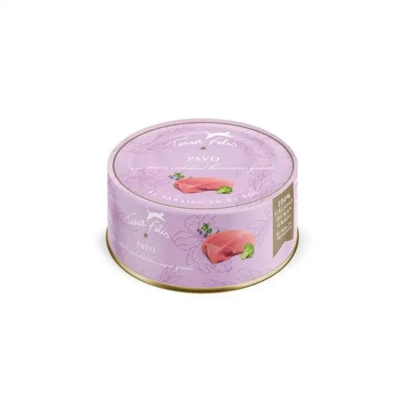 Terra Felis Lata Pavo 80G