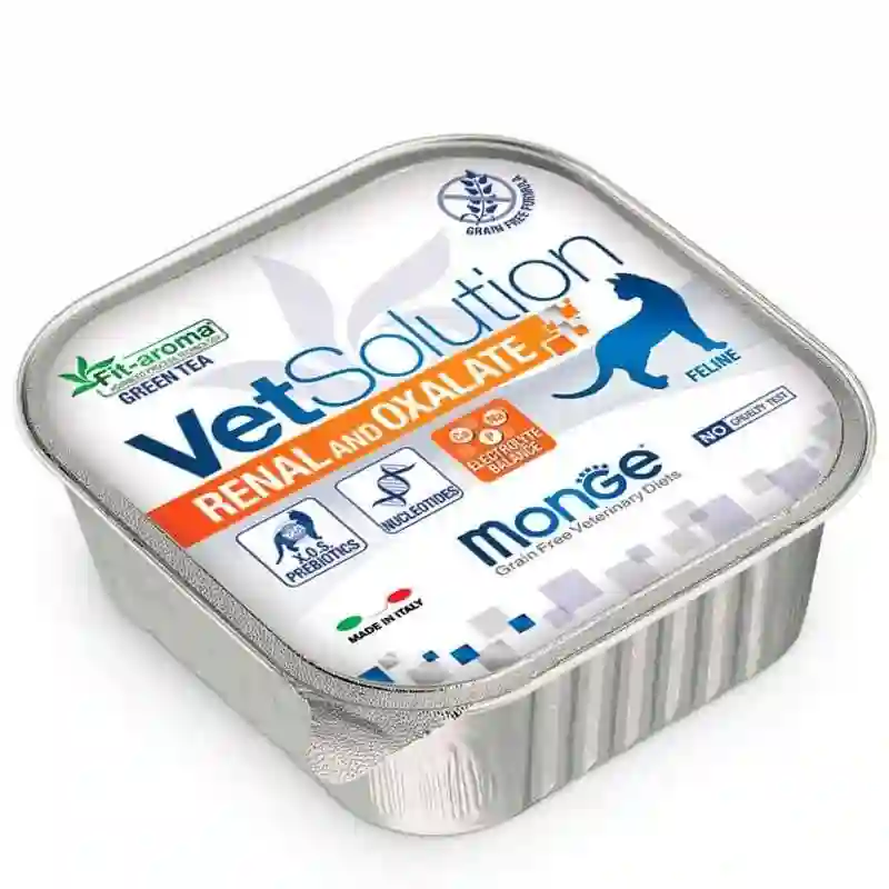 Monge Vet Solution Tarrina Renal y Oxalatos para Gatos 100g