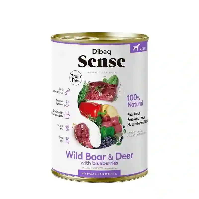 Dibaq Sense Lata Salvaje (Ciervo y Jabalí) Para Perros 380G