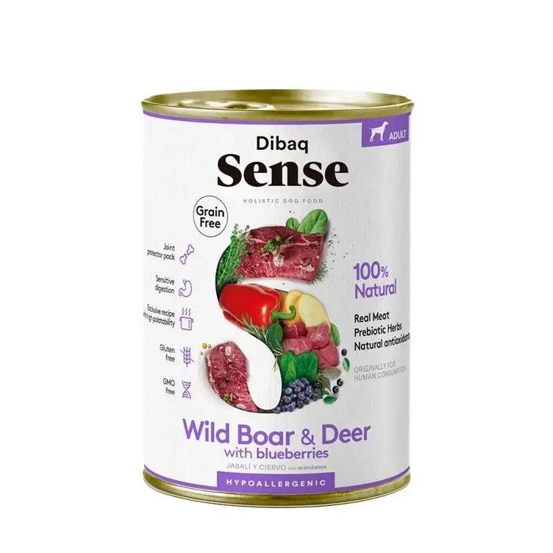 Dibaq Sense Lata Salvaje (Ciervo y Jabalí) Para Perros 380G
