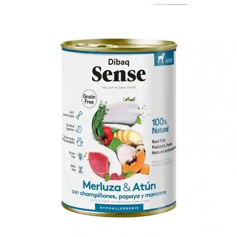 Dibaq Sense Lata Merluza y Atún 380G
