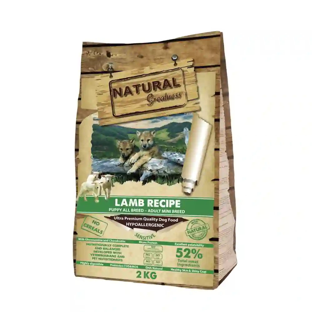 Grandeza natural receta corero cachorro y adulto mini para perros