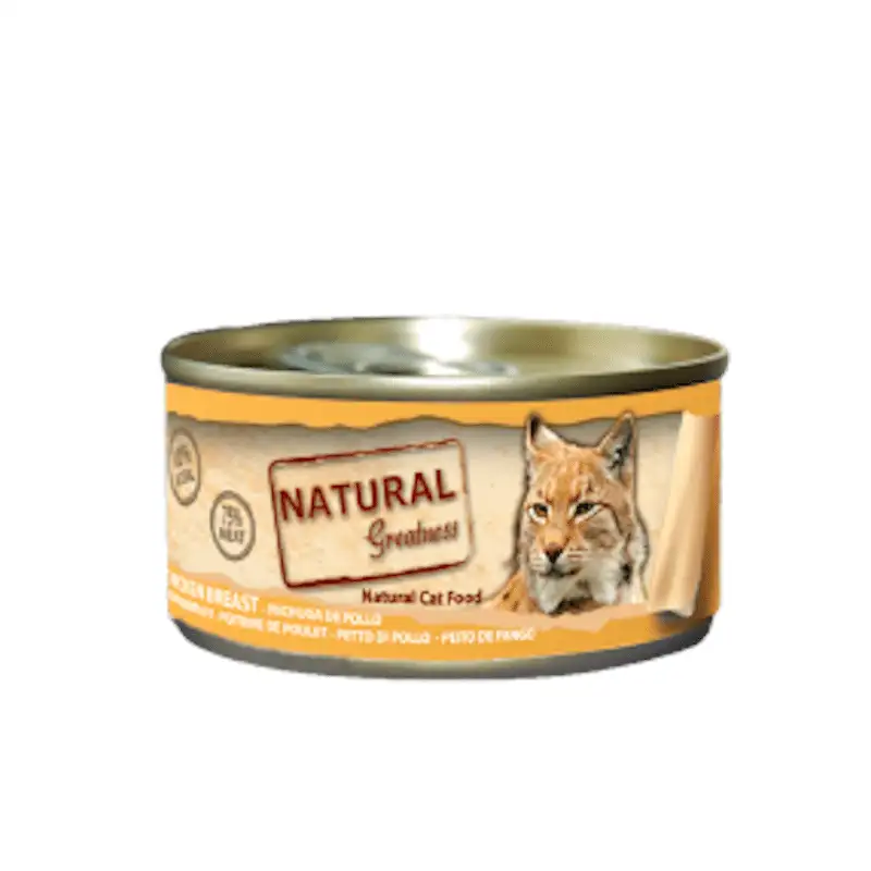 Natural Greatness Lata Pechuga pollo para gatos 70g