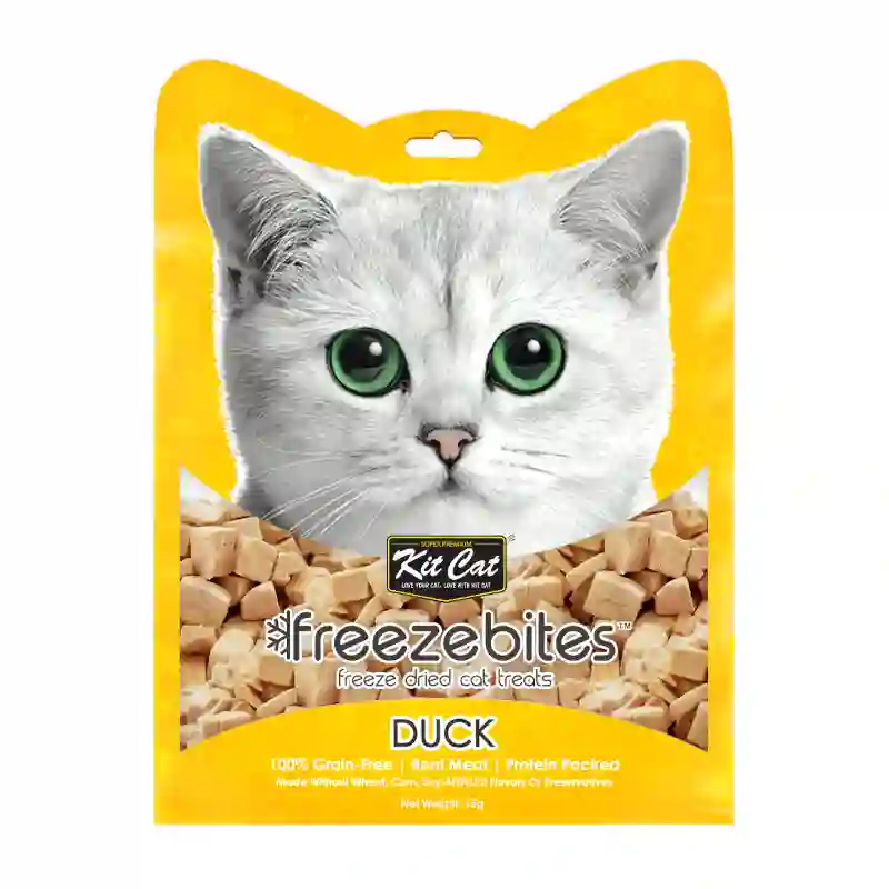 Kit Cat Freezebites Pato Snacks Naturales Para Gatos 15G