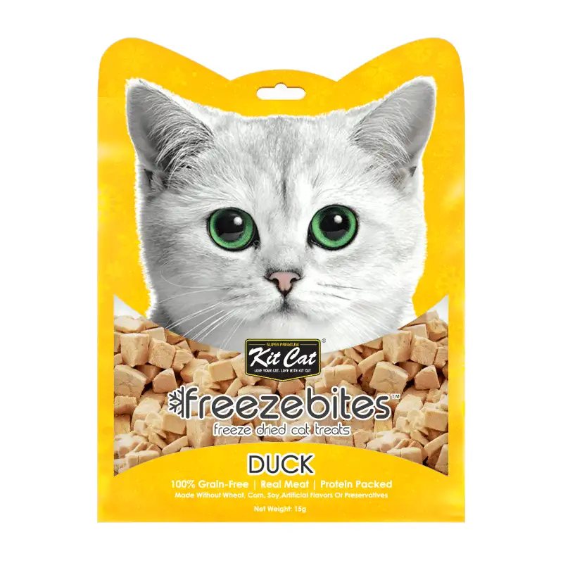 Kit Cat Freezebites Pato Snacks Naturales Para Gatos 15G