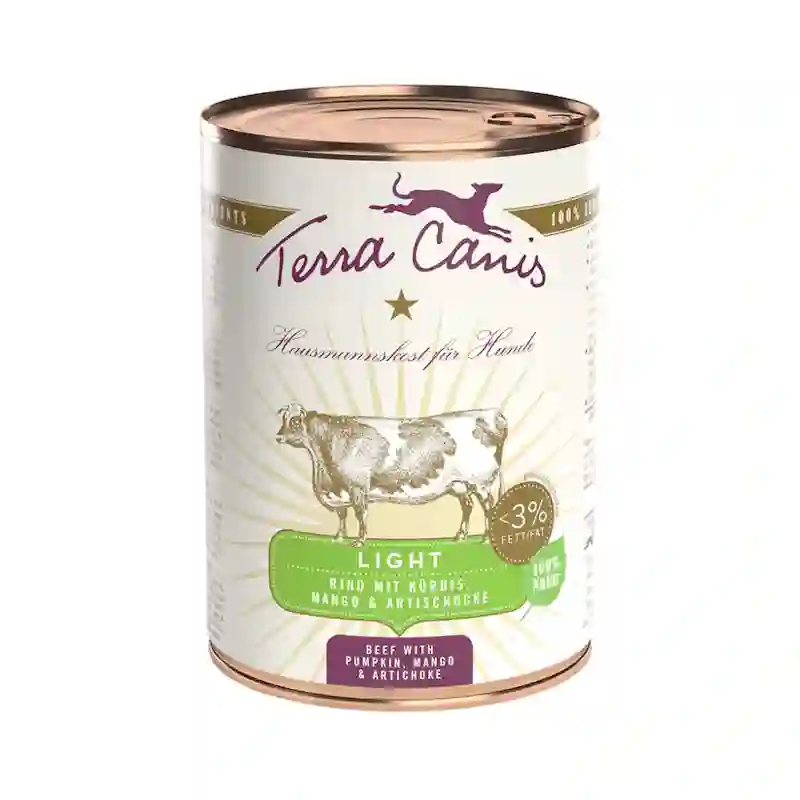 Terra Canis Lata Light Buey Con Calabaza, Mango y Alcachofa 400G