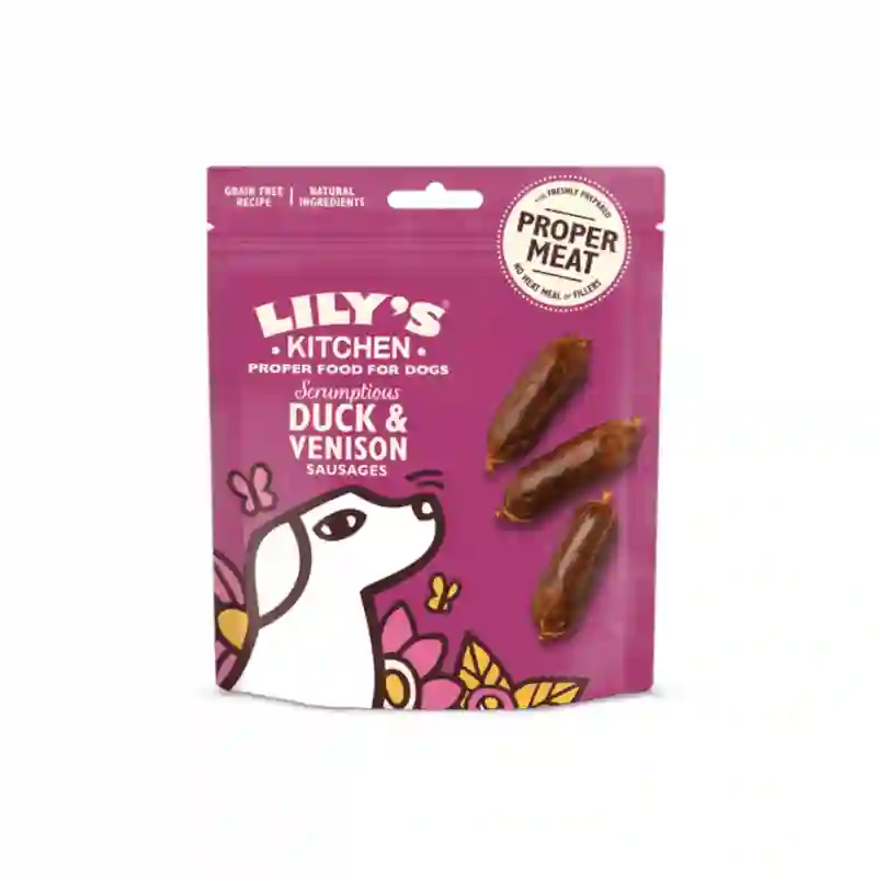 Lily's Kitchen Premios Salchichas de Pato y Venado para Perros