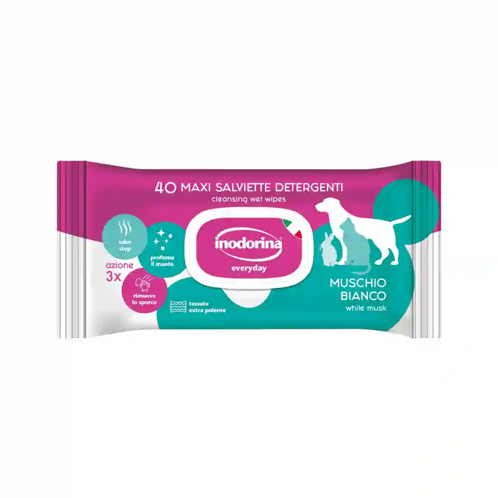 Inodorina toallitas refresh muschio bianco 40uds