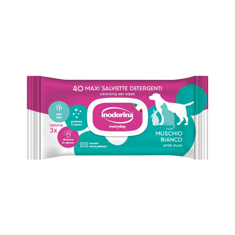 Inodorina toallitas refresh muschio bianco 40uds