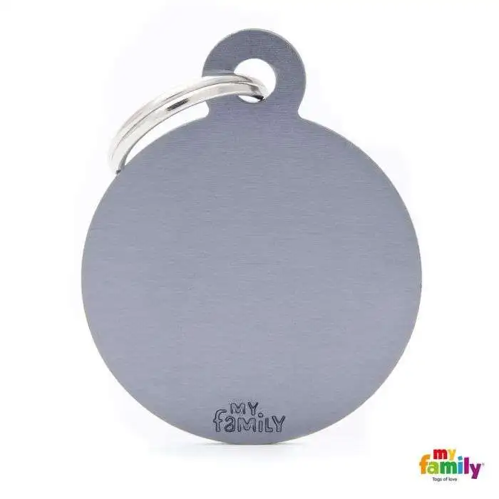 PlacA Colecció Básico Círculo Grande Aluminio Gris
