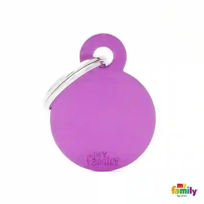 PlacA Colecció Básico Círculo Pequeño Aluminio Morado