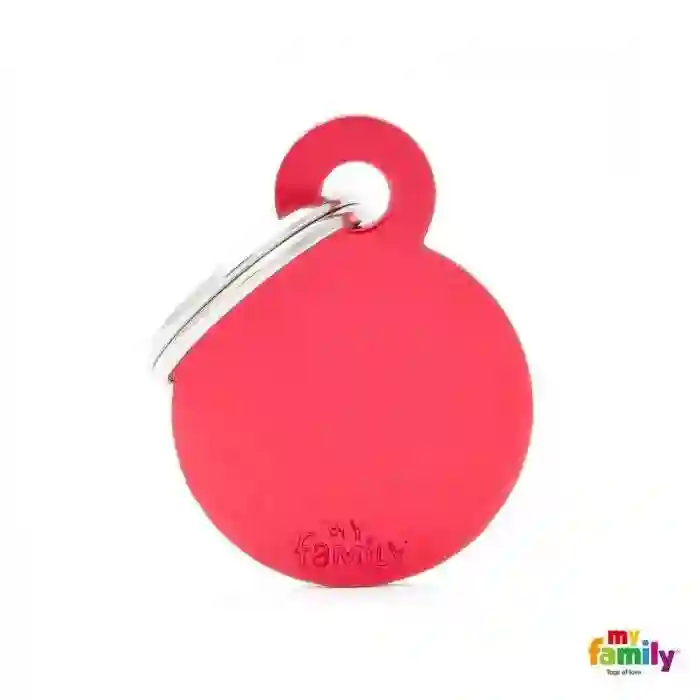 PlacA Colecció Básico Círculo Pequeño Aluminio Rojo