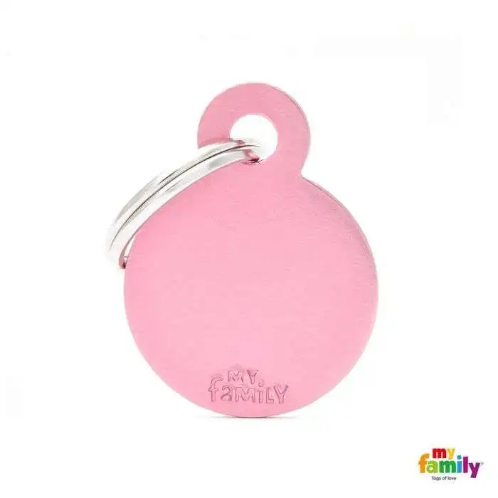 PlacA Colecció Básico Círculo Pequeño Aluminio Rosa