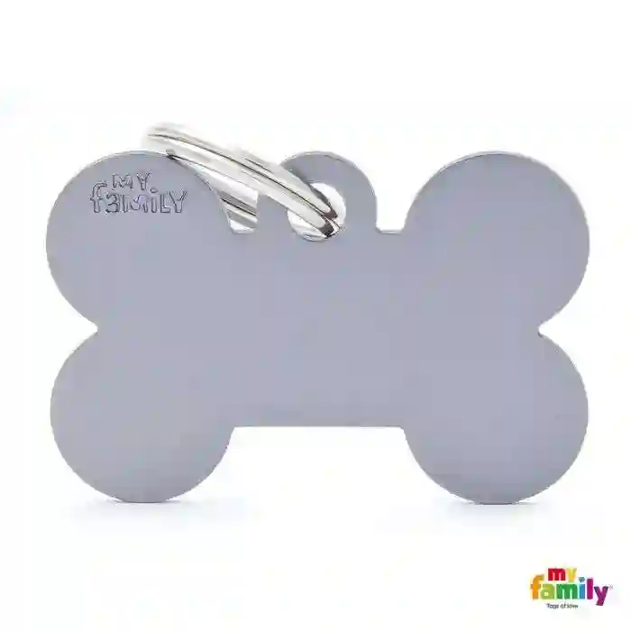 PlacA Colecció Basic Hueso Grande Aluminio Gris