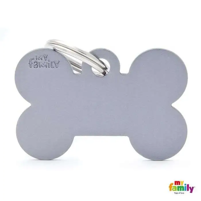 PlacA Colecció Basic Hueso Grande Aluminio Gris