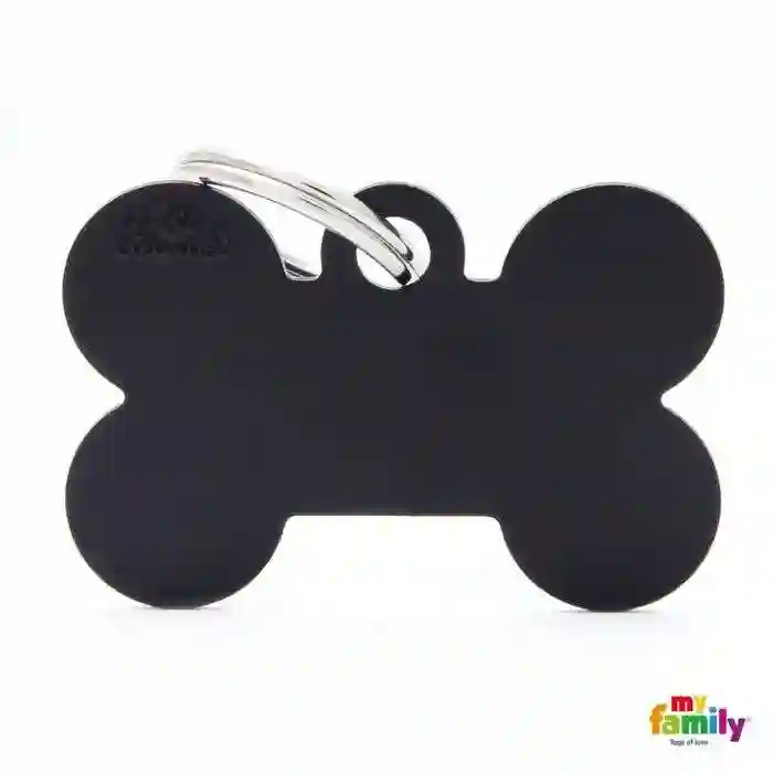 PlacA Colecció Basic Hueso Grande Aluminio Negro
