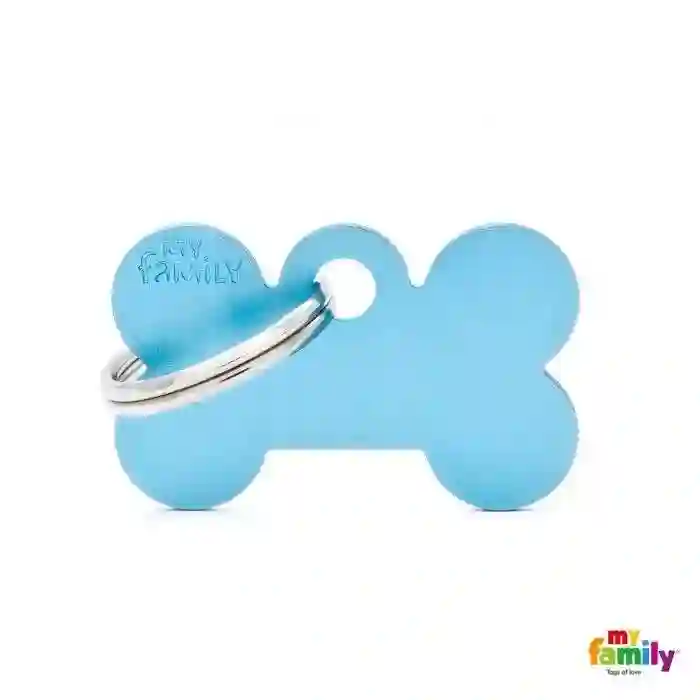 Placa Colección Basic Hueso Pequeño Aluminio Celeste