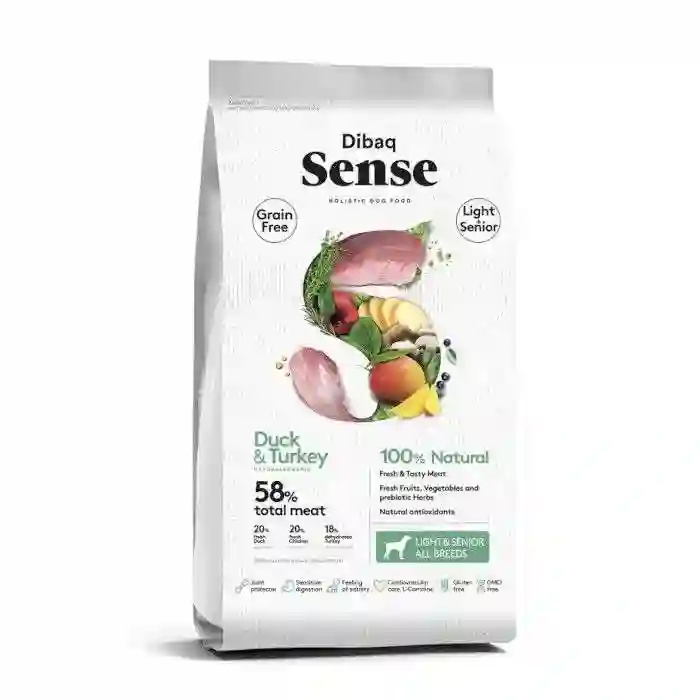 Dibaq Sense Pato y Pavo (Light & Senior) Para Perros