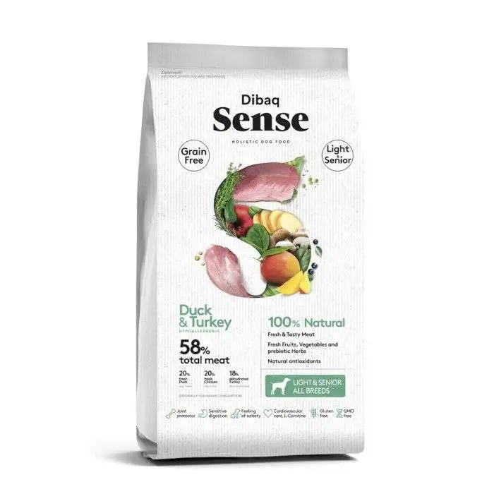 Dibaq Sense Pato y Pavo (Light & Senior) Para Perros