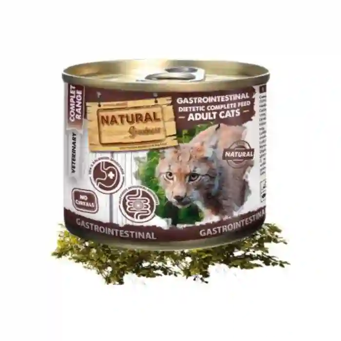 Dieta de grandeza natural Lata Gastrointestinal Para Gatos 200g