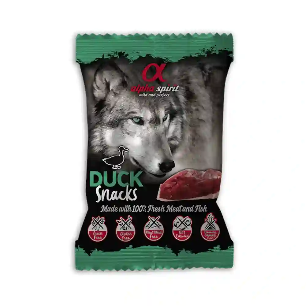 Bocadillos de espíritu alfa de Pato para perros 50g