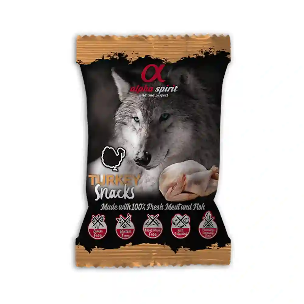 Bocadillos de espíritu alfa de Pavo para perros 50g