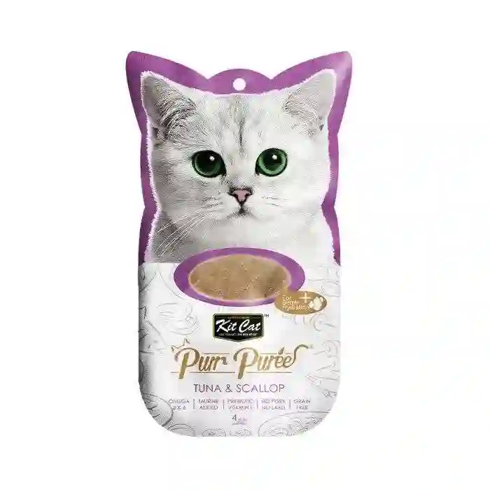 Kit Cat Snack Purr Puree Con Atún y Vieiras