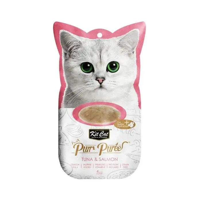 Kit Cat Snack Pure Puree Con Atún y Salmón