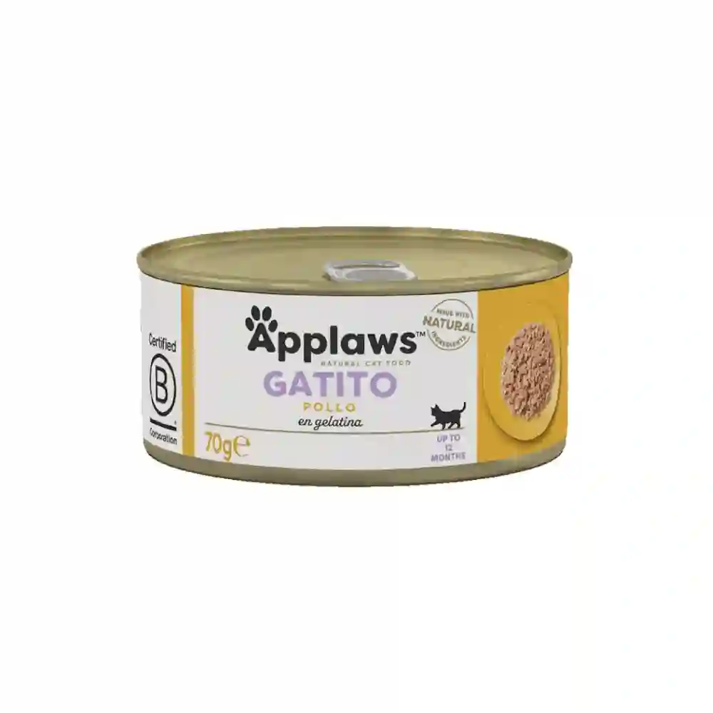 PLAWS LATA GATO Kitten Pollo en Gelatina 70G
