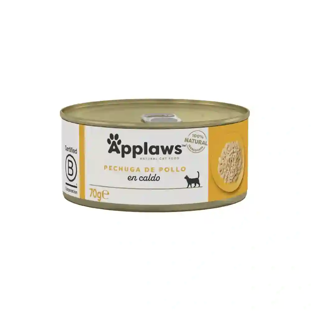 PLAWS LATA GATO PECHUGA DE POLLO EN CALDO 70G