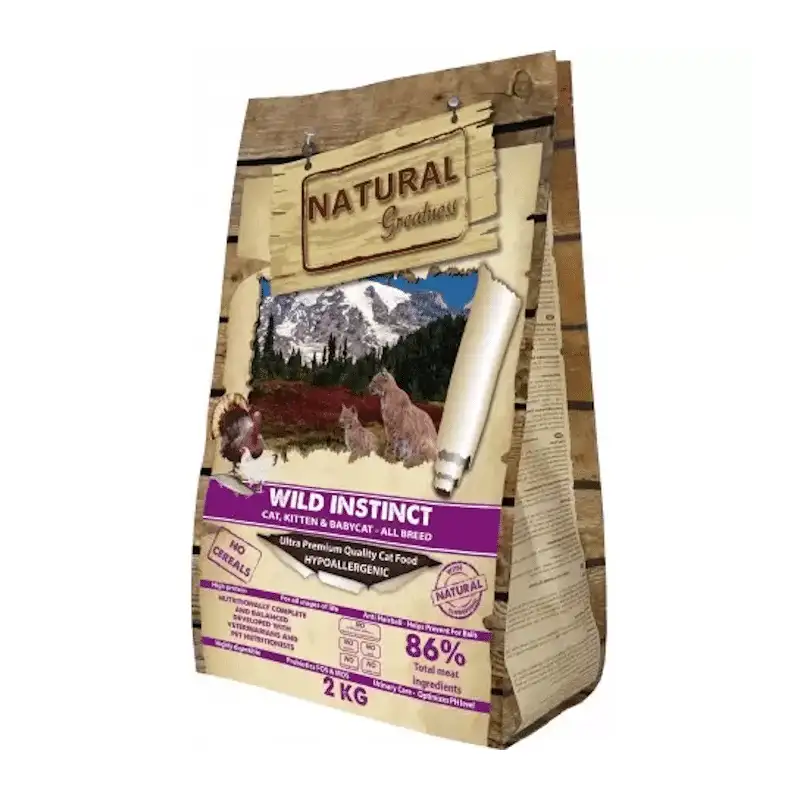 Natural Greatness Cat Receta Wild Instinct para Gatitos y Gatos Adultos All Breeds