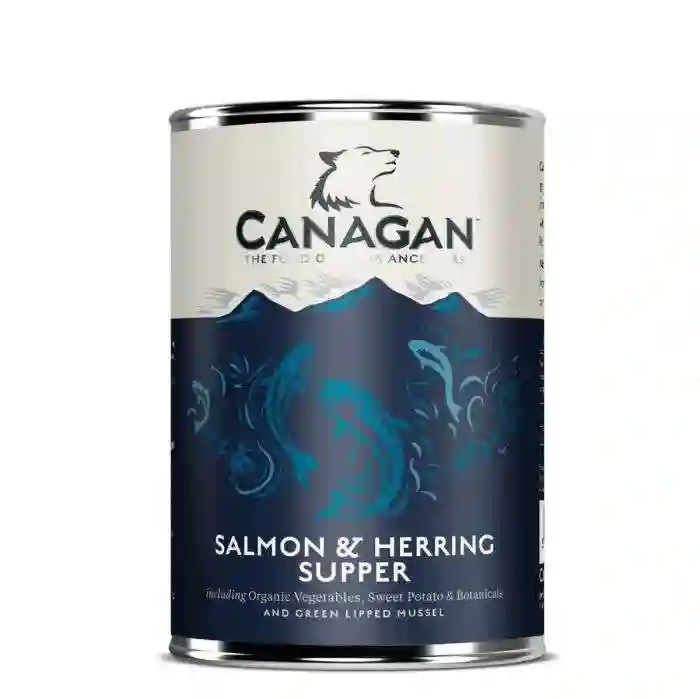 Canagan lata cena de salmón y arenque para perros 400g