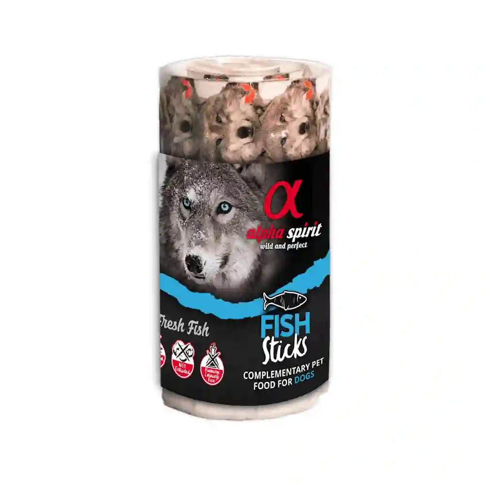 Alpha Spirit Ristra de Barritas de Pescado para Perros 16UDS