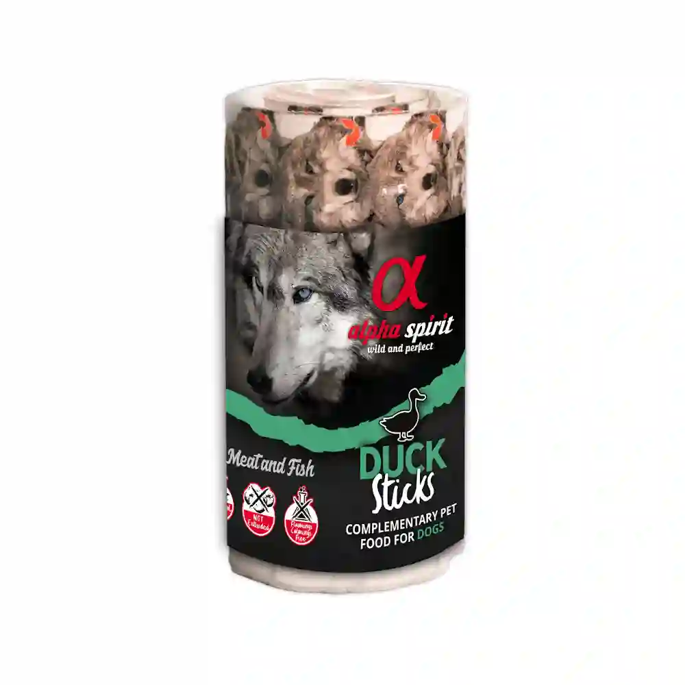 Alpha Spirit Ristra de Barritas de Pato para Perros 16UDS