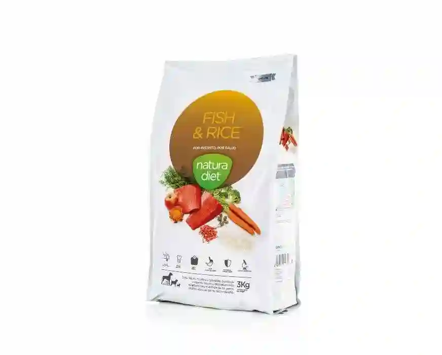 Natura Diet Pescado y Arroz Para Perros