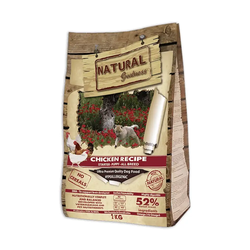 Grandeza natural receta polo inicio de cachorros para perros