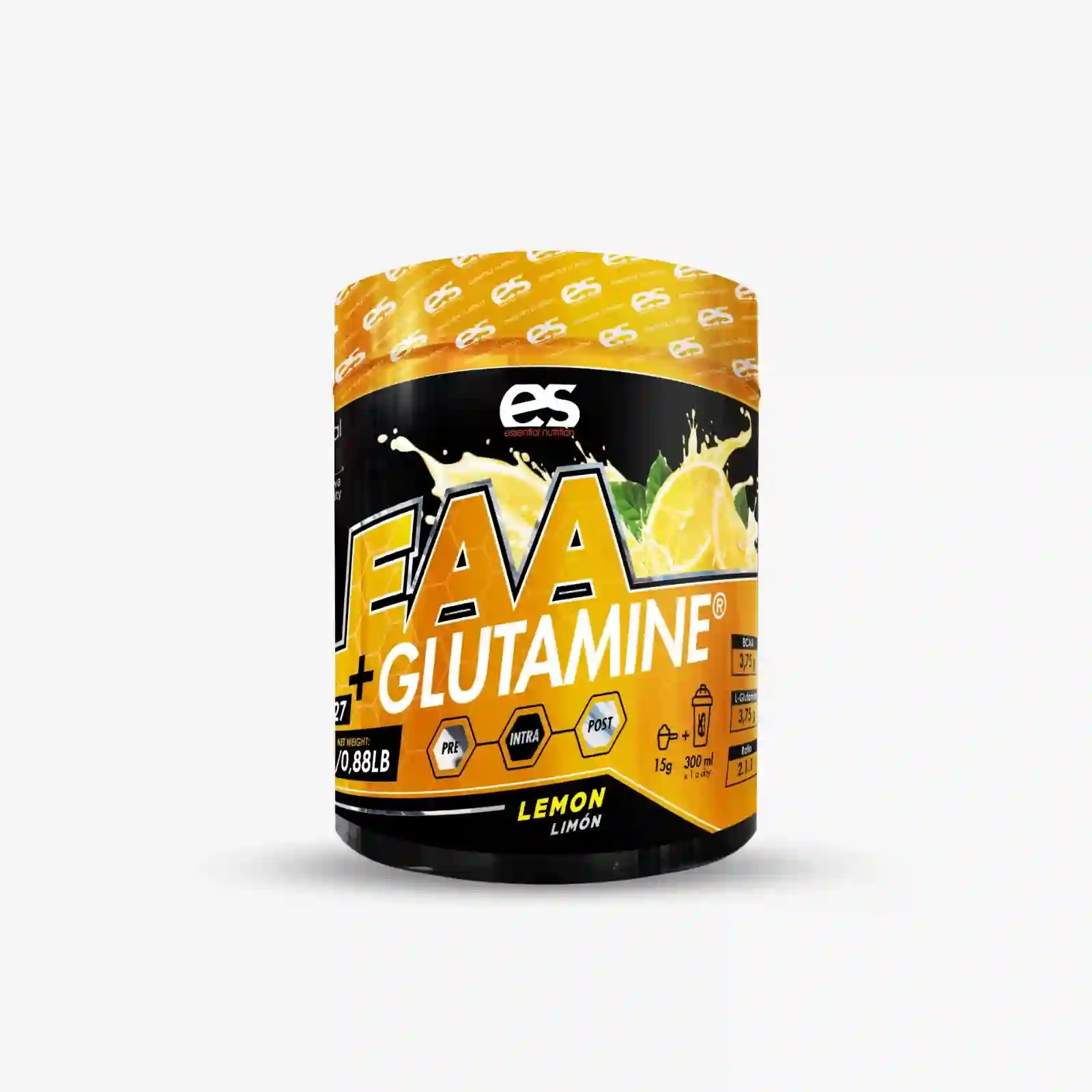 Nutrición esencial EAAS + GLUTAMINA 400GR