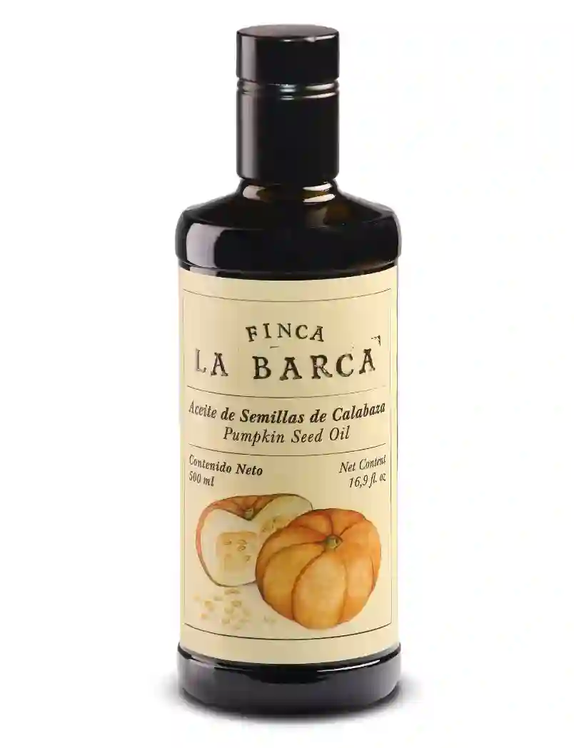 6x Finca La Barca Aceite de Semillas de Calabaza - Botella de Vidrio 500 ml.