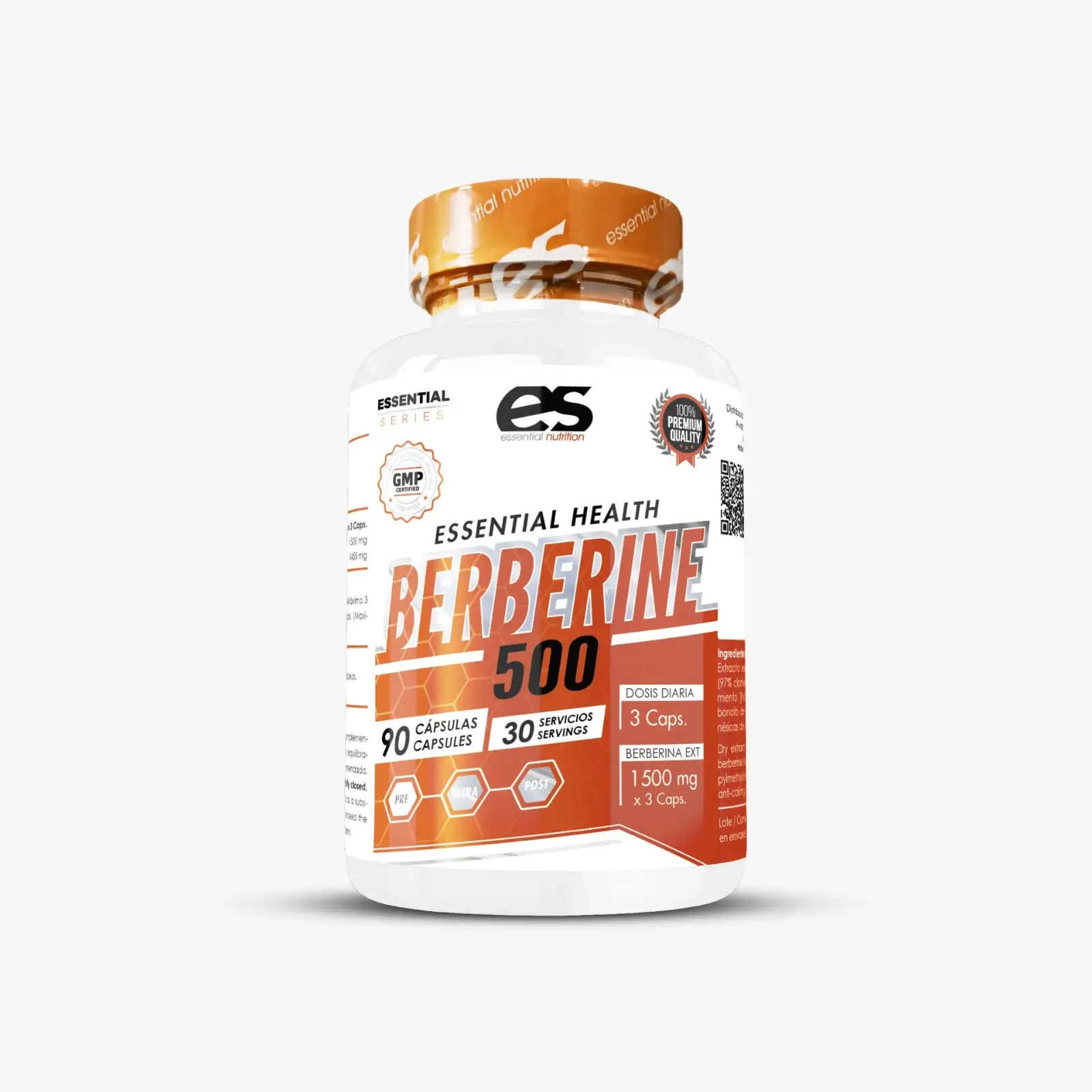 Nutrición esencial Berberina 500 mg 90 Caps