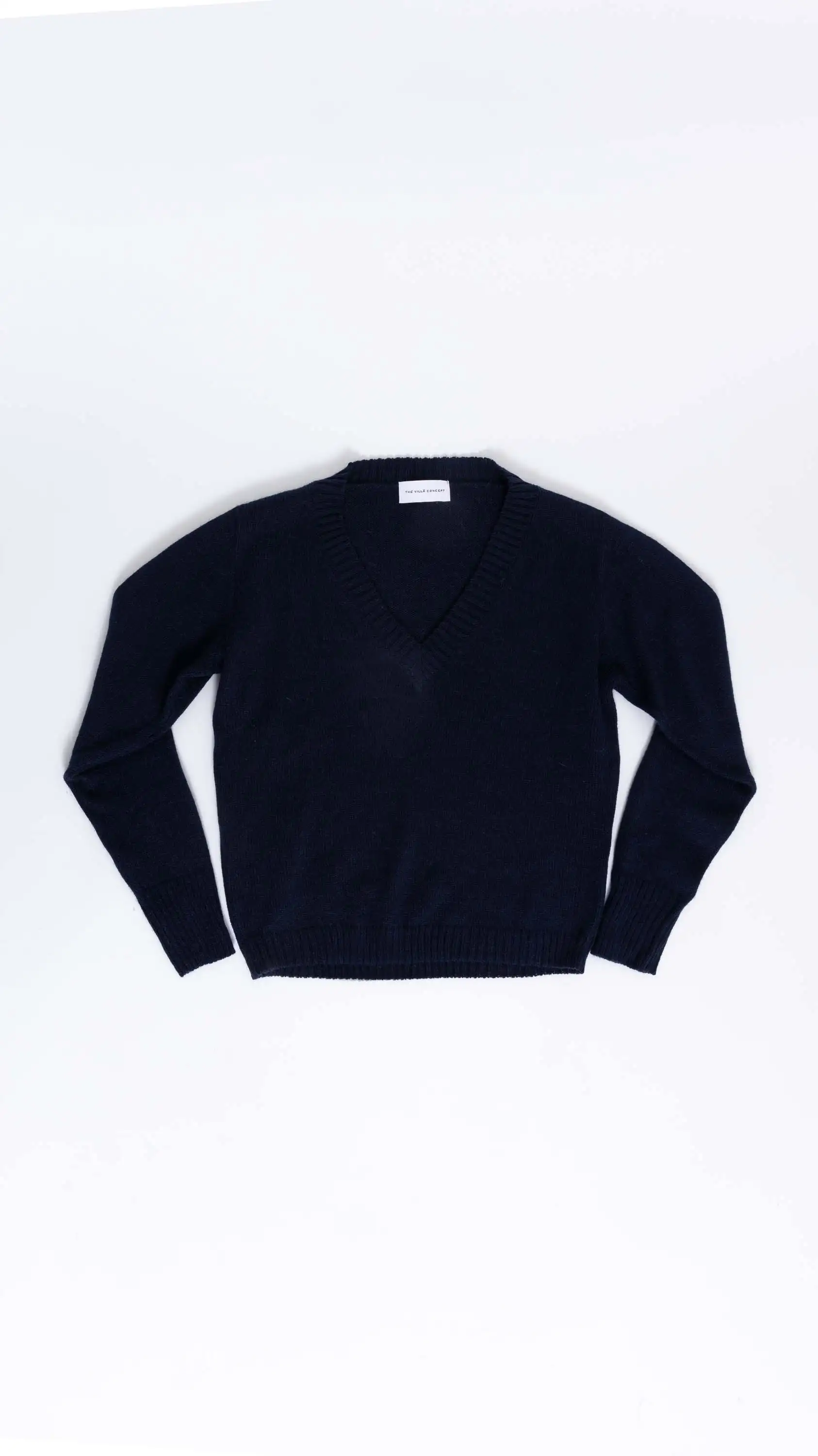 Jersey con cuello en V: Azul marino - Imagen 10