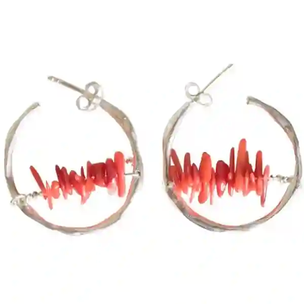 Maggie Hoops con detalle de coral