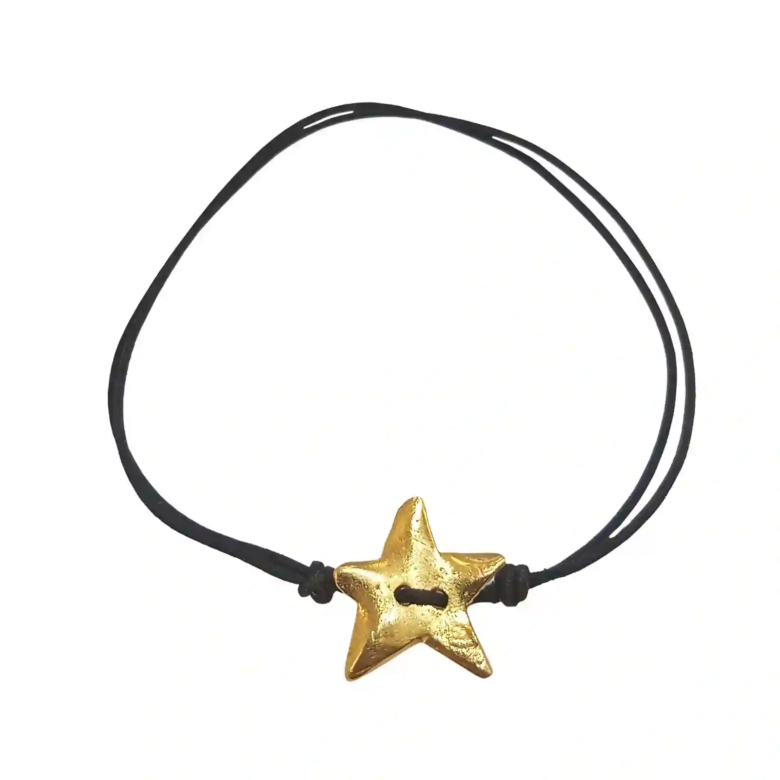 Encanto de pulsera de estrella ziggy con cordón