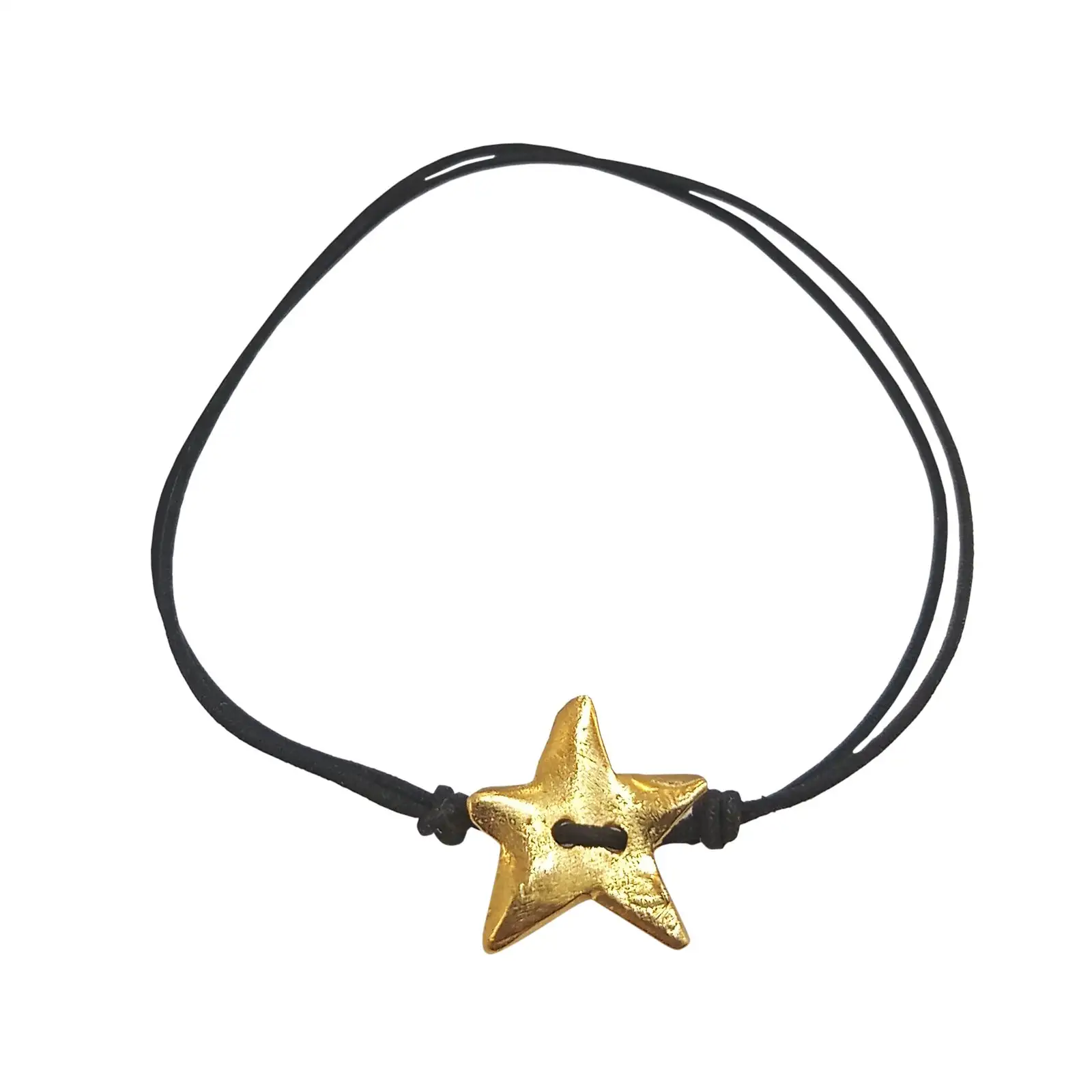 Encanto de pulsera de estrella ziggy con cordón