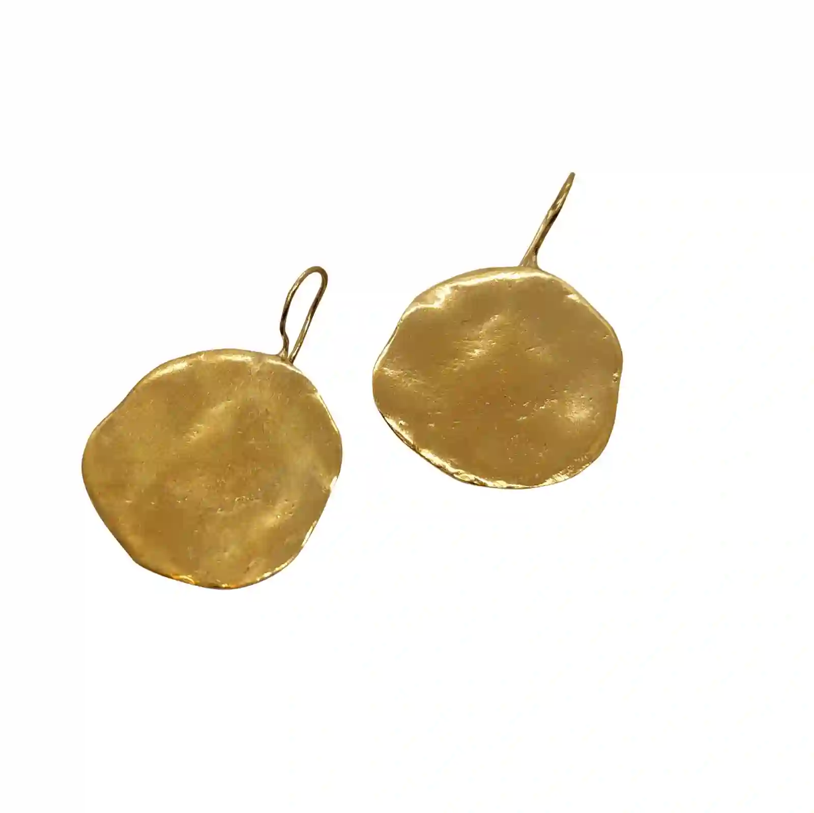 Ibiza silver disc earrings