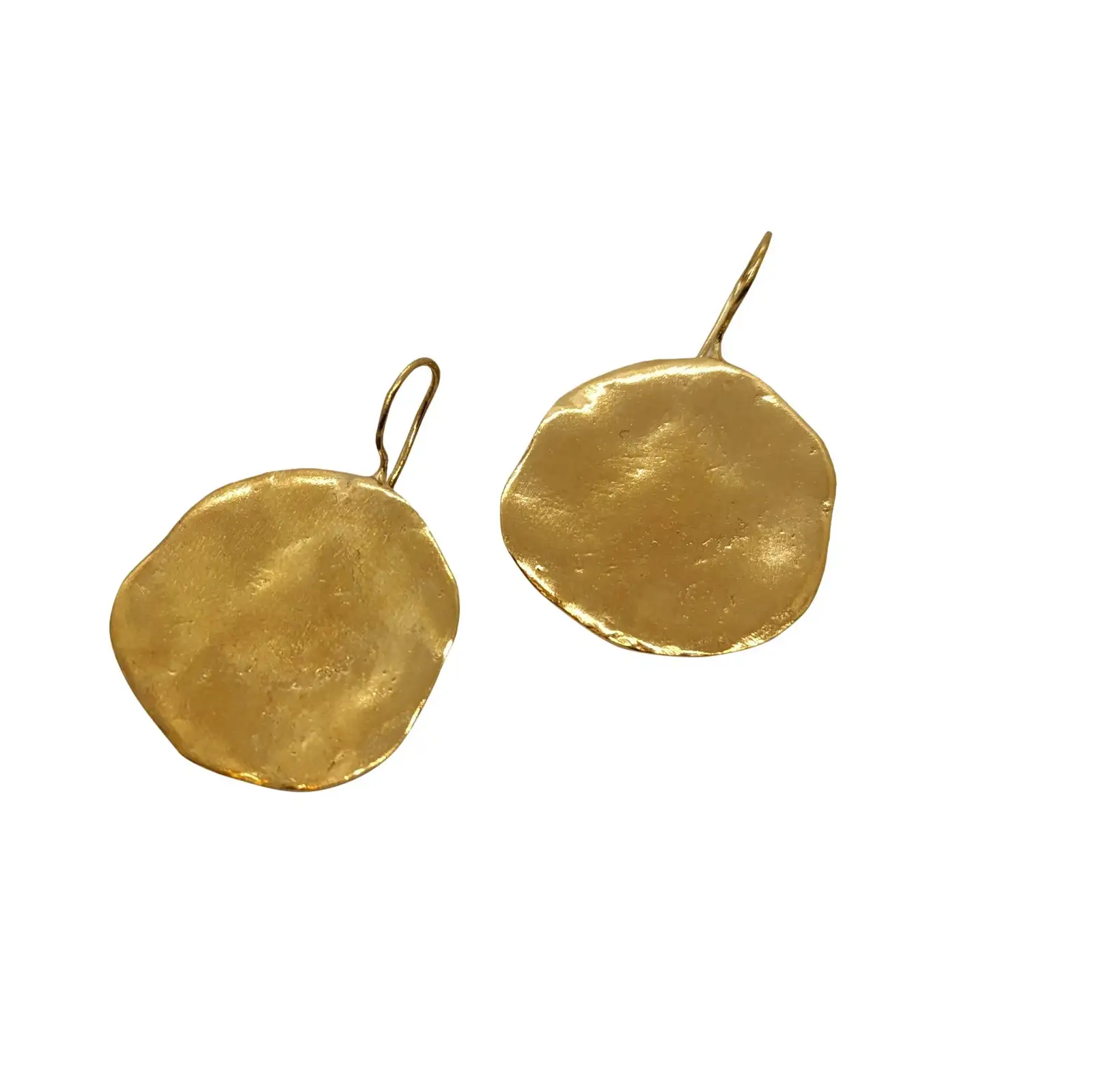 Ibiza silver disc earrings